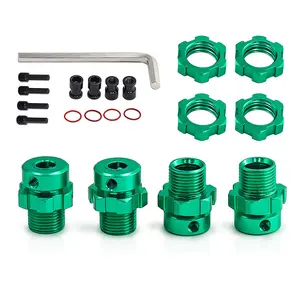 RC Metal Wide Wheel Hub Adapter Replacement for Traxxas 1/10 E-Revo/E-Maxx - High Strength Durable Anti-Loose Fit Alloy Metal Upgrade #6469 #5854 Monster Truck/Off-Road