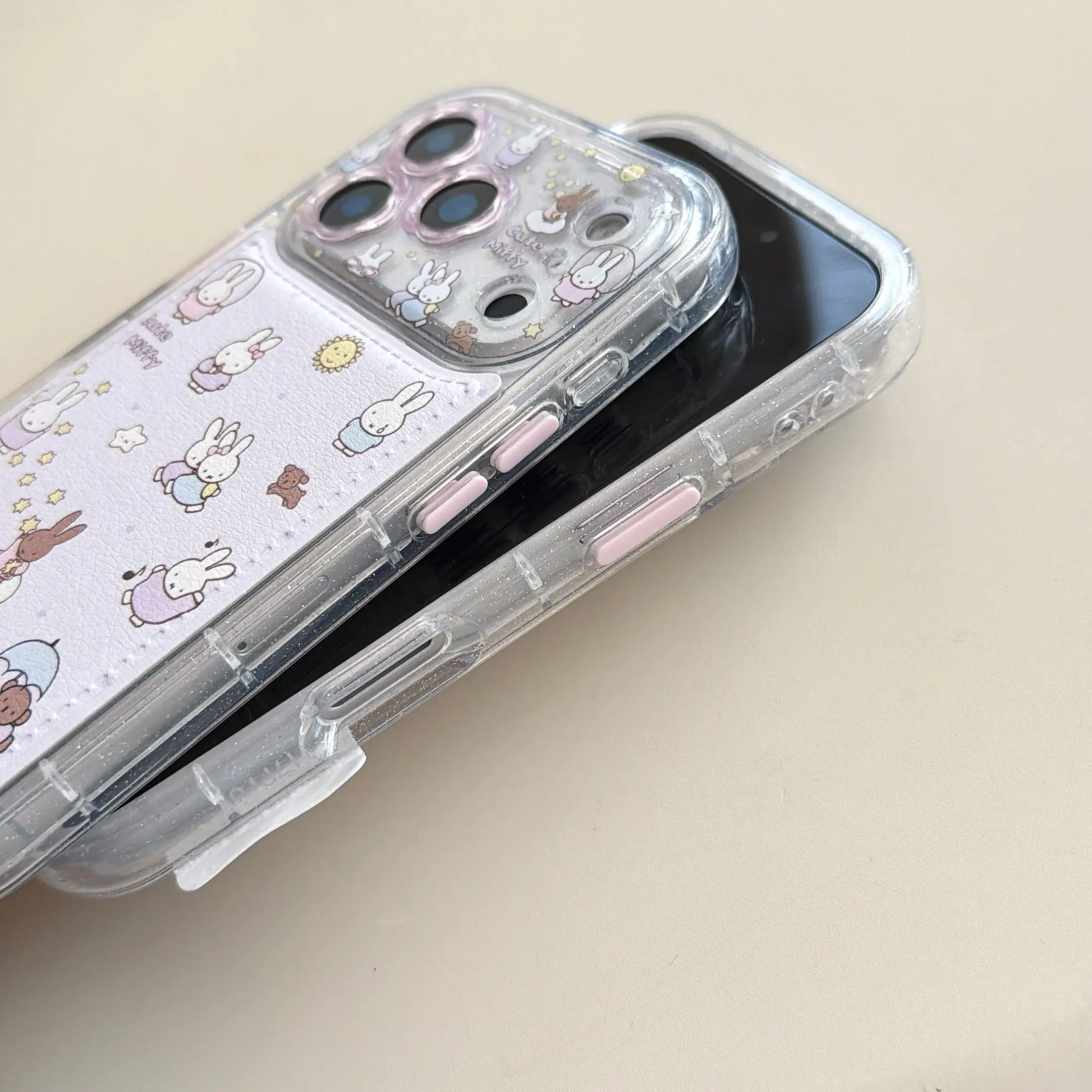 Floral Lens Skin Background Miffy Phone Case for iPhone 17 Pro Max