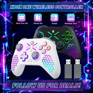 Xbox One Wireless WIFI Controller RH-1025 for Xbox One/Series X|S Switch Windows 10/11 with 2.4GHZ Game Joystick Hybrid D-Pad RGB Lighting Turbo Function 3.5mm Audio