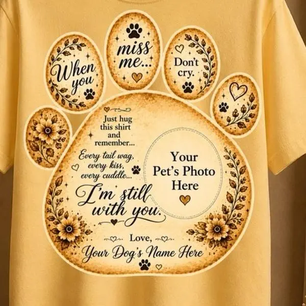 Personalized Pet Memorial Shirt Custom Dog Memorial Shirt Pet Loss Gift Custom Pet Photo Shirt Sympathy Gift Dog Lover Gift
