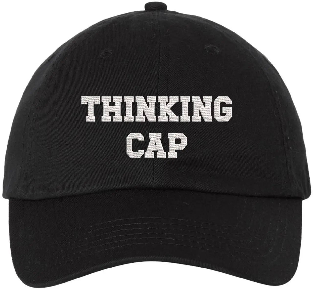 Thinking Cap Hat Funny Embroidered Dad Hat Humor Novelty Adjustable Baseball Cap