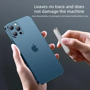 Invisible all-metal folding phone holder, portable for desktop, office, outdoor use, online classes, watching videos, and binge-watching.