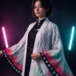 Shinobu Kocho Cosplay Cloak – Demon Slayer Butterfly Kimono Cardigan