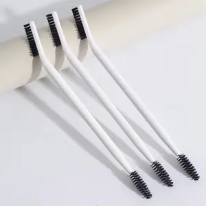 Thin But Stiff Multi-function Dual-ended Eyebrow & Eyelash Brush, 3 Counts Professional Makeup Tools for Women & Girls, Valentine's Day Gift
