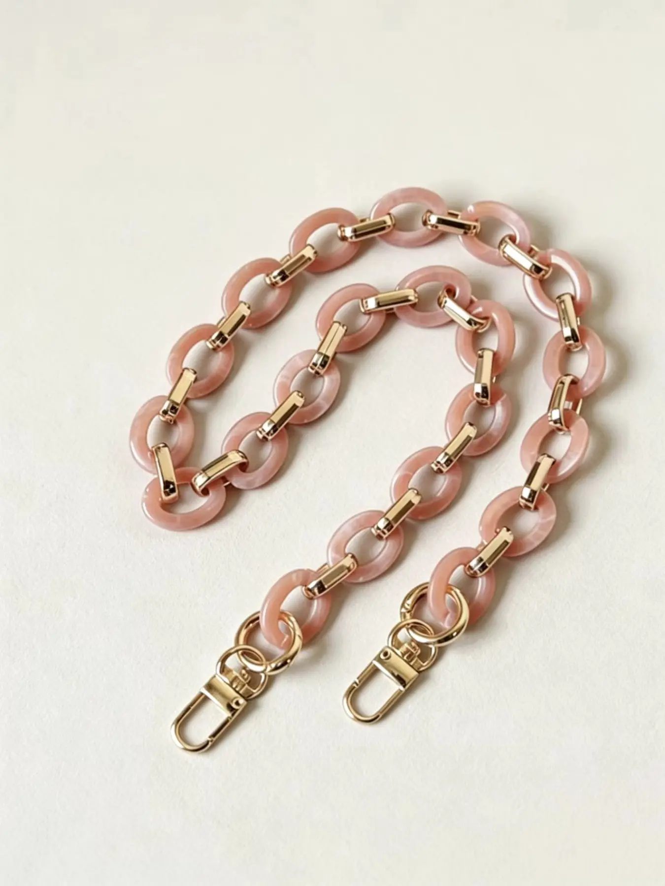 Acrylic Chain for DIY Projects, Metal Shoulder Strap Chain, Handbag Strap, Bag Chain, Purse Chain, Versatile Usage, All Seasons, Casual Style, Bag Accessories