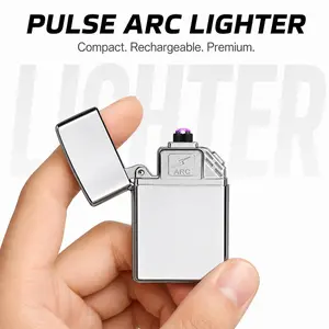 Double-arc plasma lighter, comes with gift box, rechargeable windproof flameless electric lighter, suitable for outdoor camping and hiking enthusiasts.