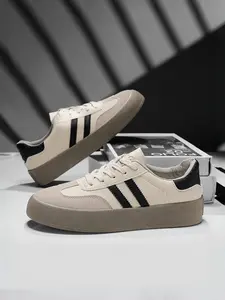 Men's Thick Sole Casual Skate Shoes, Comfortable Classic Alaskan Style Trainers, Youth Training Shoes, All Seasons Textile Upper