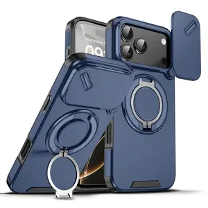 Armor Shockproof Magnetic Ring Stand Holder Case For iphone 17 Pro Max Camera Protection Cover For iphone17 Air