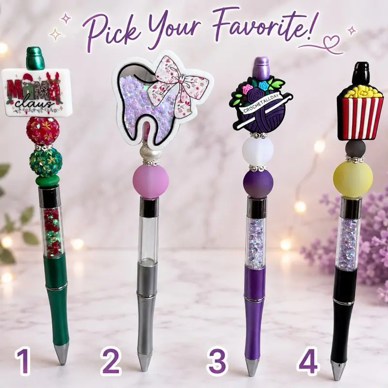 Handmade Custom Shaker & Water Globe Pens