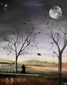 "Witching Hour" Acrylic Painting