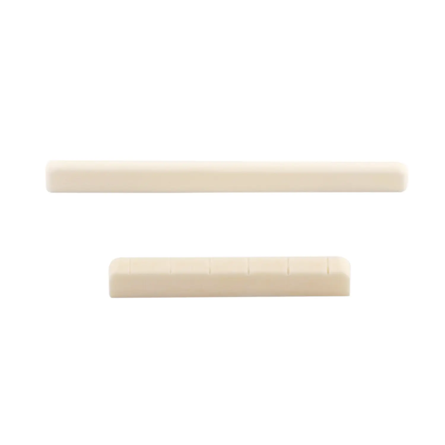 OLETONE Real Bone Pre-Slotted 6-String Guitar Nut and Saddle Set - Easy-Install Flat Shape Bridge Accessory for Classical Guitars, Guitar Bridge, Pre-Slotted Set