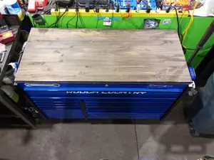 KRISBOW Custom Tool Box Cover - Heavy-Duty, Personalized Butcher Block Workbench Top Work Surface, Fits Snap-on & Other Brands, Custom Logo & Color, Scratch Protection