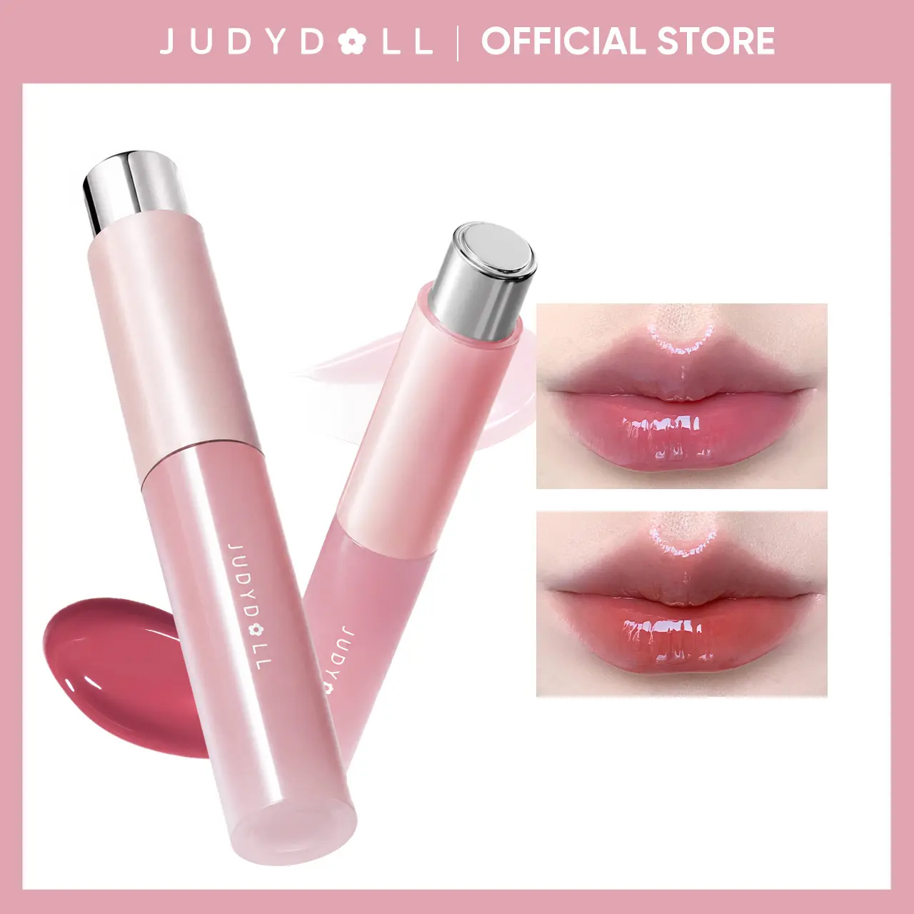 JUDYDOLL Hydrating Lip Oil, Glossy Moisturizing Lip Gloss, Lightweight Non-Sticky Lipstick Oil, High Shine Lip Makeup, Nourishing & Smoothing, Crystal Clear Gloss Finish, Soft Moisture Care, Daily Lip Cosmetic, Beginner Friendly Makeup ,back to school