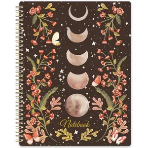 Spiral Notebook - Notebooks Spiral Bound with  Pocket, Lined Journal Notebook, Spiral Journal for Women, 8.5" x 11", 144 Pages, College Ruled Writing Notebook, 100gsm Paper, for Office & School