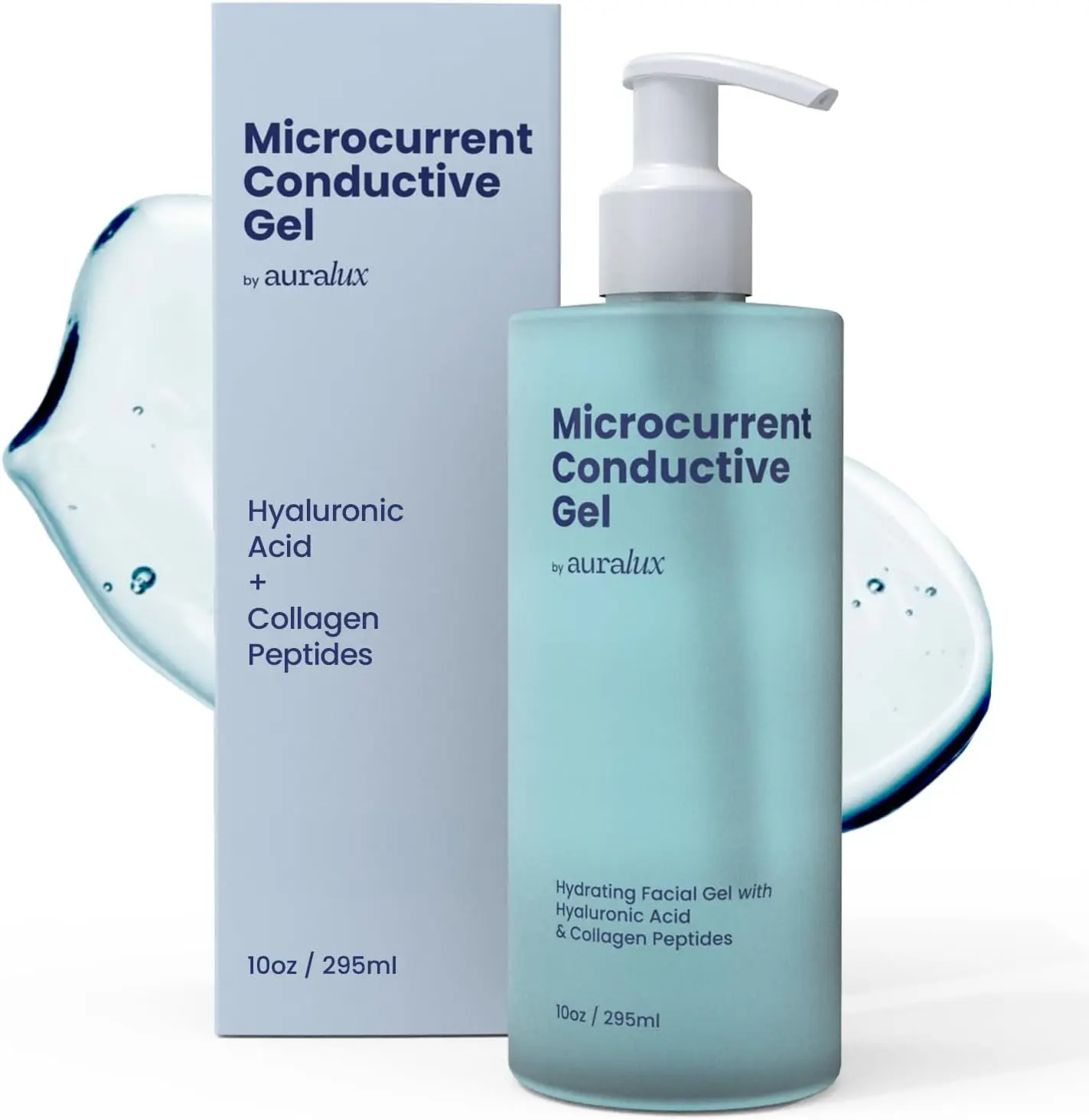 AuraLux Conductive Gel for Microcurrent Devices — Collagen + HA, 10oz