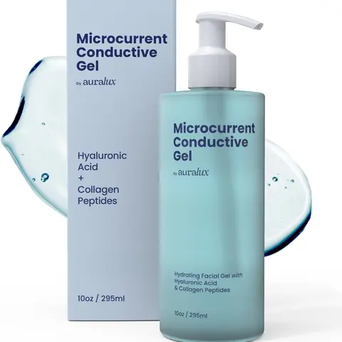 AuraLux Conductive Gel for Microcurrent Devices — Collagen + HA, 10oz