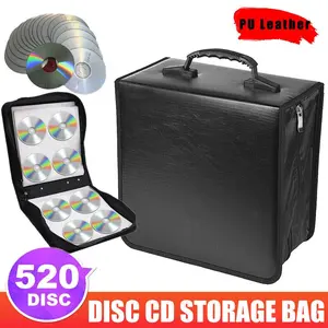 520 Disc CD DVD Organizer Holder Storage Case Bag Wallet Album Media Video Black