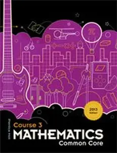 USED Book - Prentice Hall Mathematics Course 3 Common Core, 2013 Edtion, ISBN 1256737224 9781256737223 by Pearson (Hardcover)
