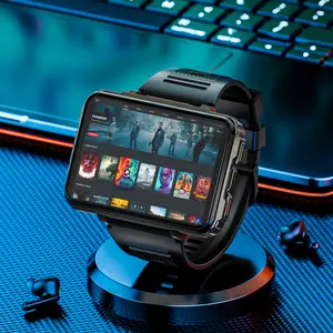 4G Smartwatch Big Screen Wearable 2.64 inch Support SIM Card WIFI GPS Dual cameras Dual Systems 128G Apps Download Wristwatch