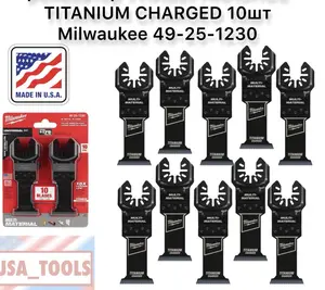 Milwaukee 1-3/8 in. Titanium Bi-Metal Universal Fit Wood and Metal Cutting Multi-Tool Oscillating Blade (10-Pack)