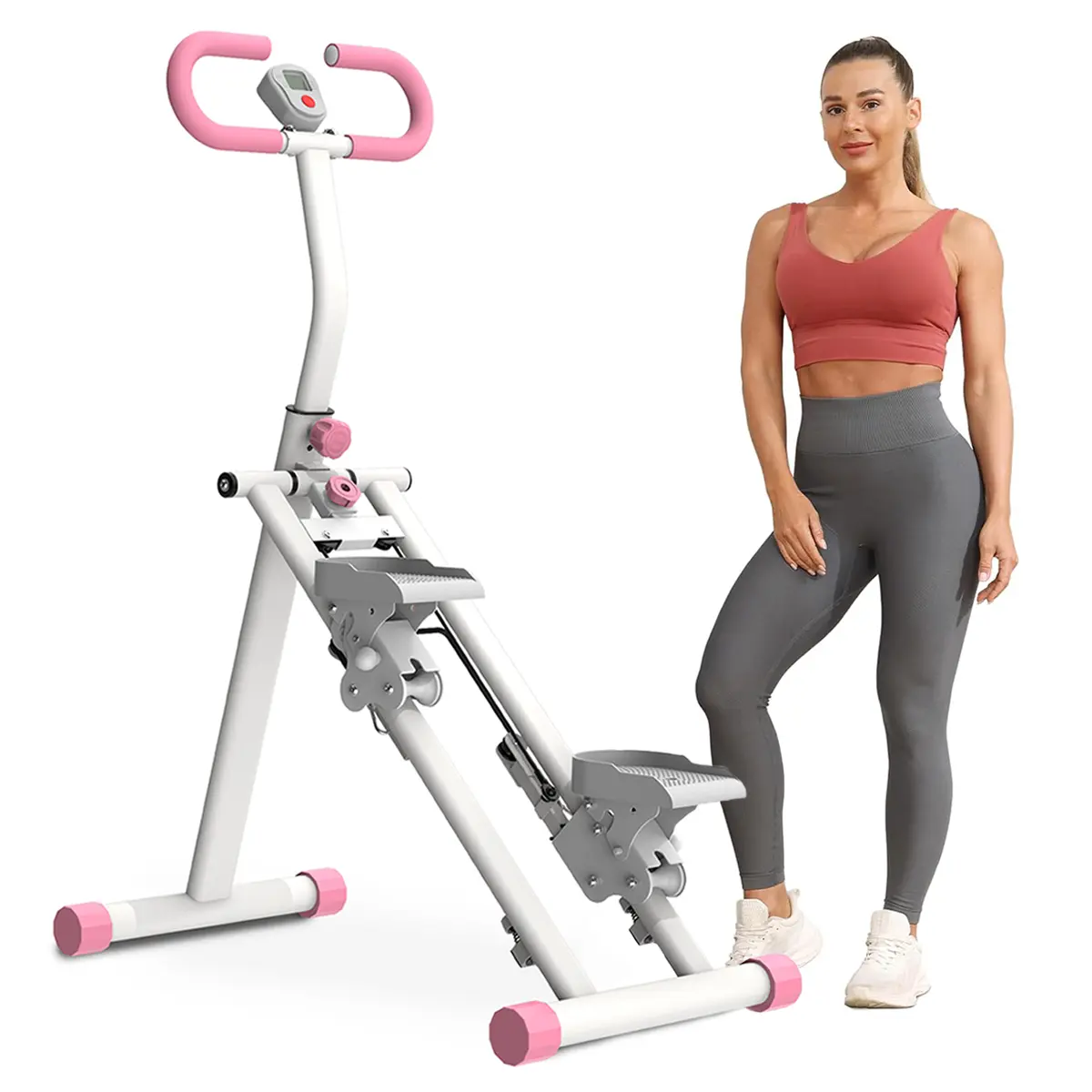 Stair Stepper for Home Exercise Vertical Climber Compact Folding Cardio Exercise Climber Adjustable Tilt & Handlebar  Perfect for Home and Office Workouts Climber Stepper Home Fitness Equipment for Women & Men