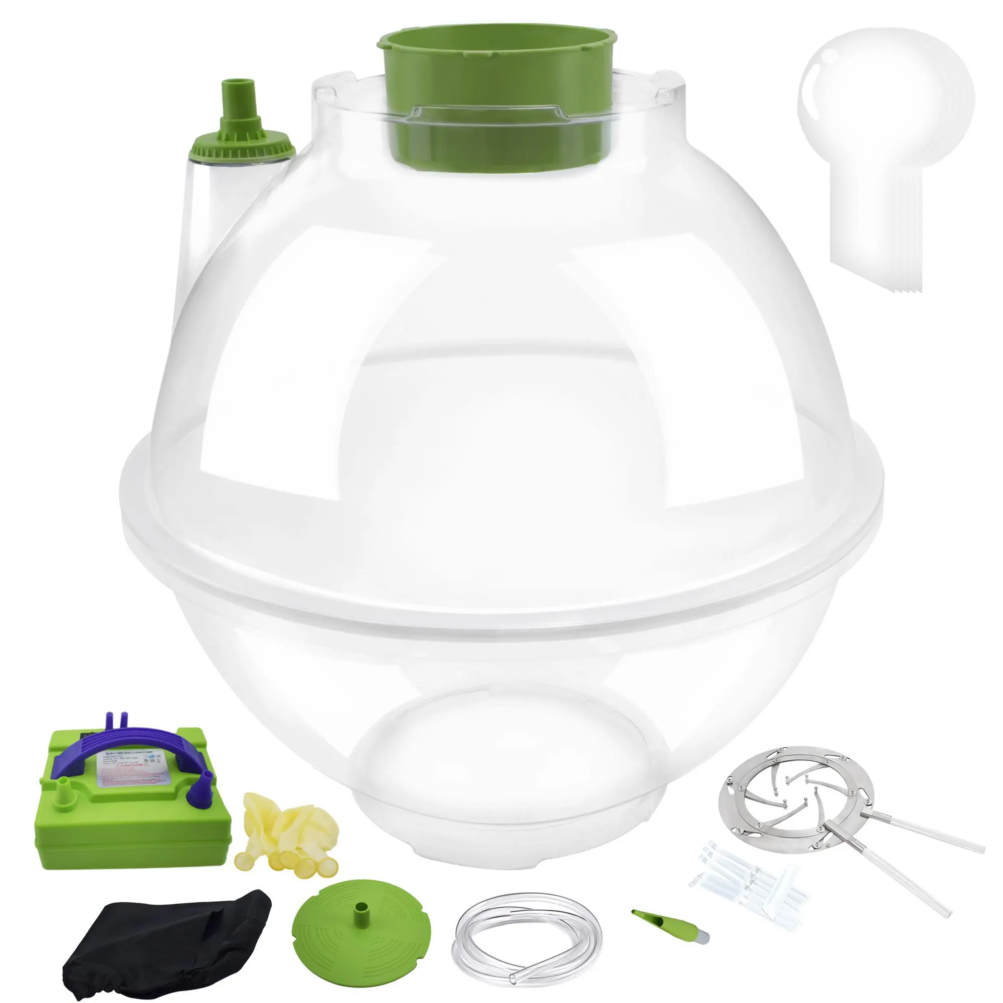 Cherish XT Balloon Stuffing Machine Kit - Thick PC Easter Party Balloons Decor Set with PC Expander, Easy-Fill Filling Pump, 5 Bobo Pieces, 5 Latex Items, Filling Supplies, Balloon Filling Kit