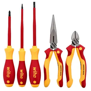 Wiha Tools 32856 5 Piece Insulated Pliers-Cutters and Screwdriver Set