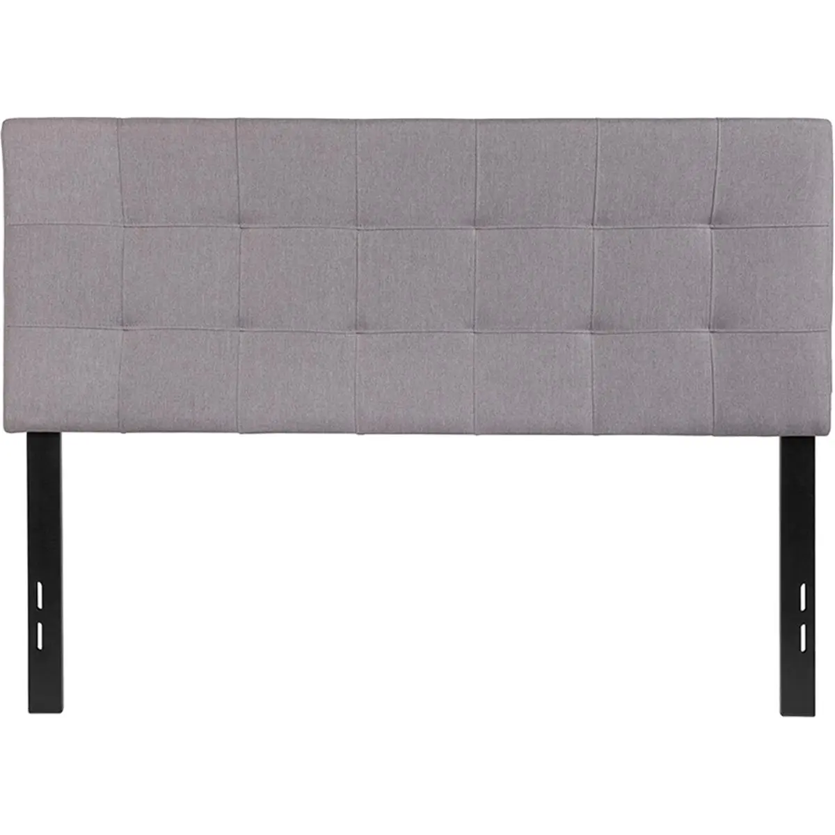 212 MAIN Tufted Upholstered Full-Size Bedford Headboard, Light Gray Fabric, Indoor Use