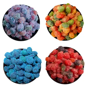 Boujee Munchies Gusher Super Bundle Sweet & Sour 4 Pack - Colorful Candy Assortment Full Size Containers Blue