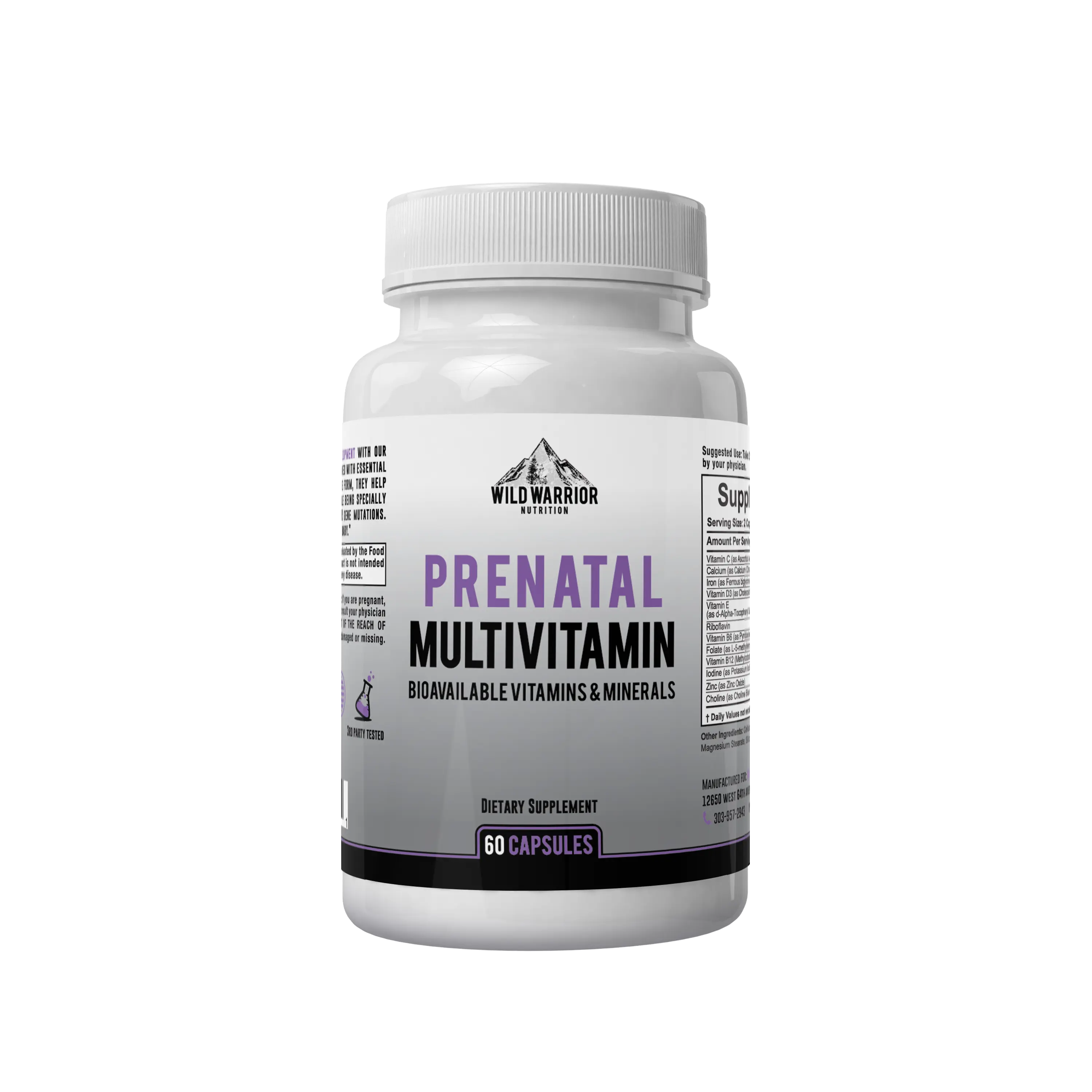 Prenatal Vitamin with Methylfolate & Iron for Healthy Pregnancy Support and Optimal Fetal Development