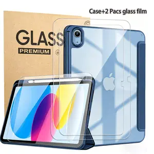 All-In-One Bundle for iPad 10th Gen: Shockproof Case + Tempered Glass Screen Protector, Full Body Protection