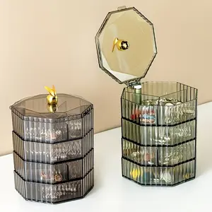 High Aesthetic Rotating Jewelry Organizer Box, Elegant Necklace Earring Jewelry Multi-Layer Hand Ornament Box, Large Capacity, Jewelry Boxes