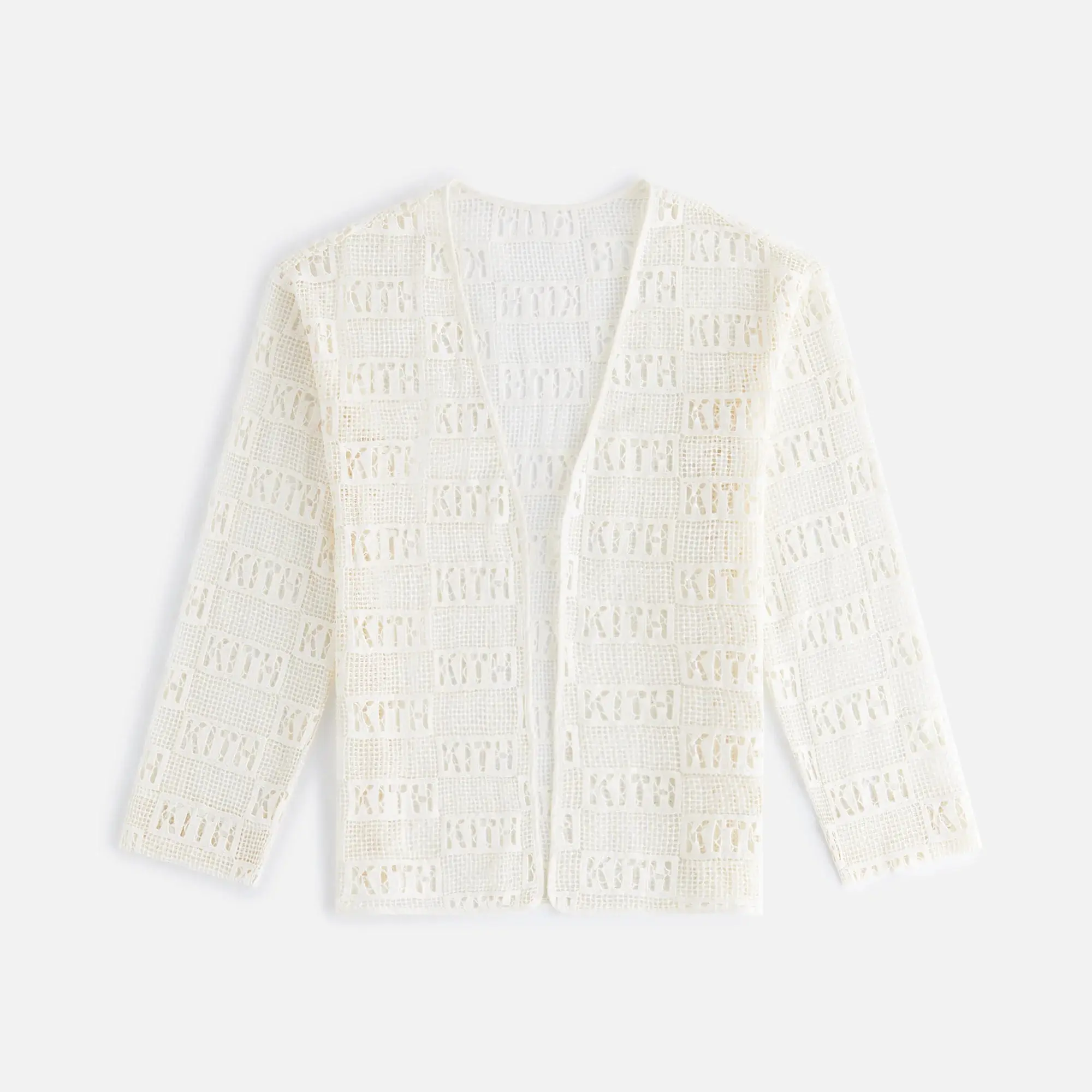 Kith Women's Ethan Logo Lace Cardigan - Off White XS MSRP: $165