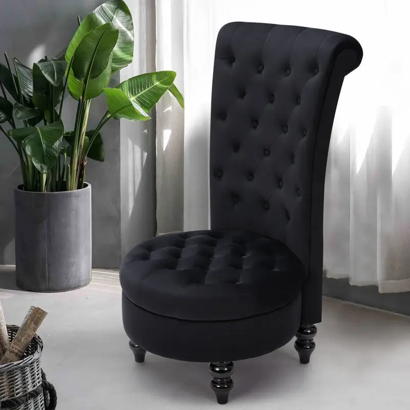 Velvet Upholstered Slipcovered Side Chair, Modern Accent Side Chair for Living Room