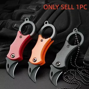 Mini Folding Pocket Knife, Portable Fox Paw Design Keychain Tool, Outdoor Utility Knife for Camping, Hiking, Emergency Use, Survival Gear, Compact and Lightweight, Portable Multipurpose Knives, Stainless Steel Knives, Lightweight Tools