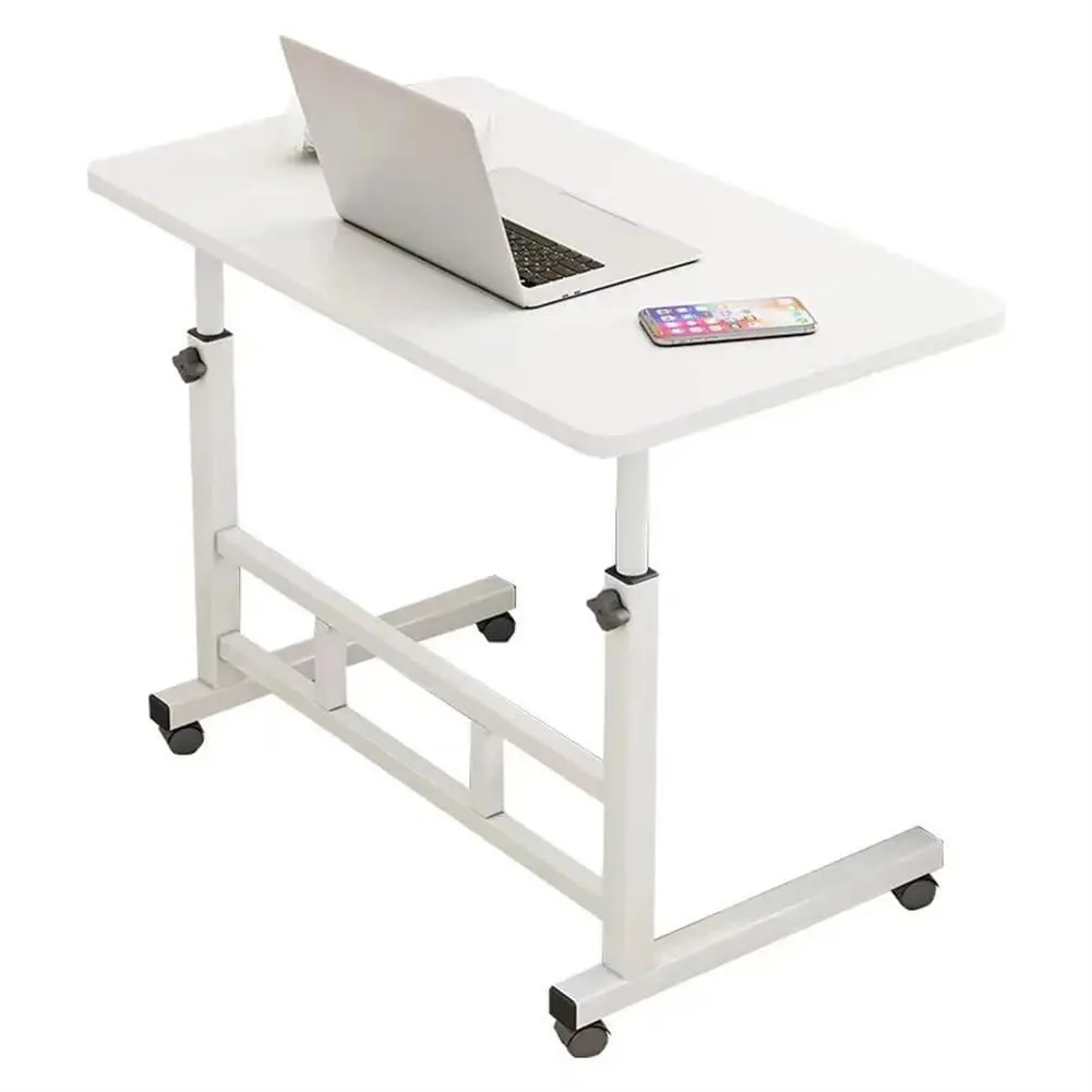 GAOMON Adjustable Height Mobile Computer Desk, Small Standing Desk with Wheels, Portable Stand Up Desk, Mobile TV Tray Table Rolling Desk for Home Office, Study, and Small Spaces,White,sohochic