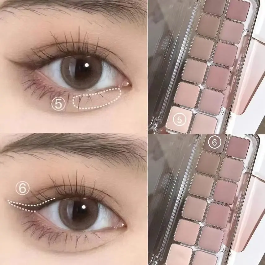 12 Colors Matte Eyeshadow Palette, Low Saturation Cool Gray Shades, Neutral Tones for Daily Soft Glam Makeup, Versatile Everyday Eye Makeup, Makeup And Cosmetics