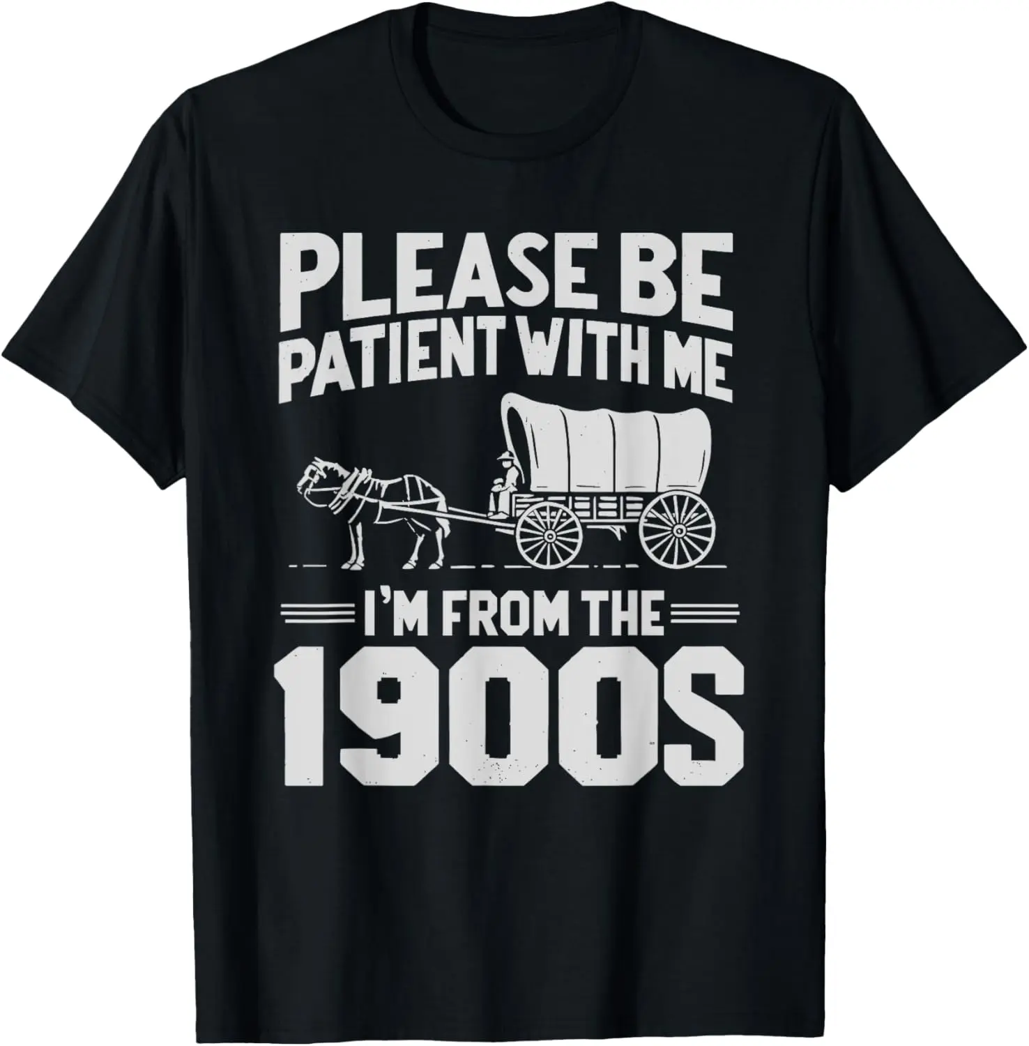 '1900s' Over the Hill Funny Graphic T-Shirt, Unisex 100% Cotton Casual Streetwear Top with Short Sleeves and a Round Neck, Shortsleeve, Everyday, Tshirt, Vintage