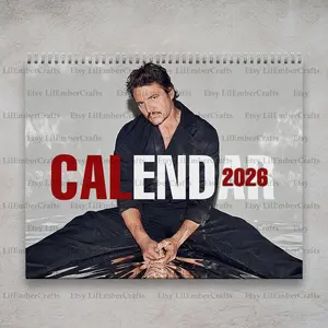 Pedro Pascal 2026 Calendar | 2026 Calendar | Celebrity Calendar | Pedro Pascal Gift | Funny Gift for Friend