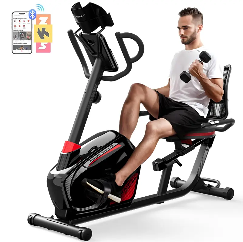 HARISON Heavy Duty Recumbent Exercise Bike - 400lb Capacity, Low Impact Cardio, Adjustable Load, Minigym Manufacturer Gym Equipment (TKHR-B8) for Physical Therapy, Fit at Home, Exercise Bikes, Workout From Home, Exercise Bike For Home, Fitness Stationary
