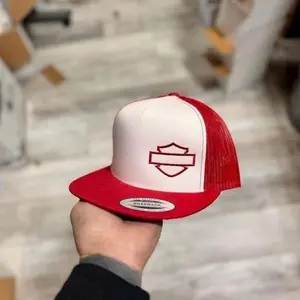 Bar and Shield SnapBack Hat, Unisex Adjustable Snapback Trucker Hat – Summer Beach & Sports Cap with Mesh Back