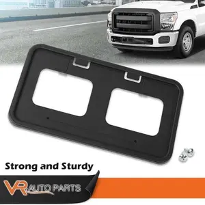 Fit For 11-16 Ford F250 F350 Super Duty Front License Plate Tag Bracket Holder lock, Lightweight, Abs Plastic
