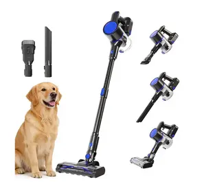Cordless Stick Vacuum Cleaner, 3-in-1 Stick Lightweight Vacuum for Pet Hair Carpet Floor Home, Black-Blue