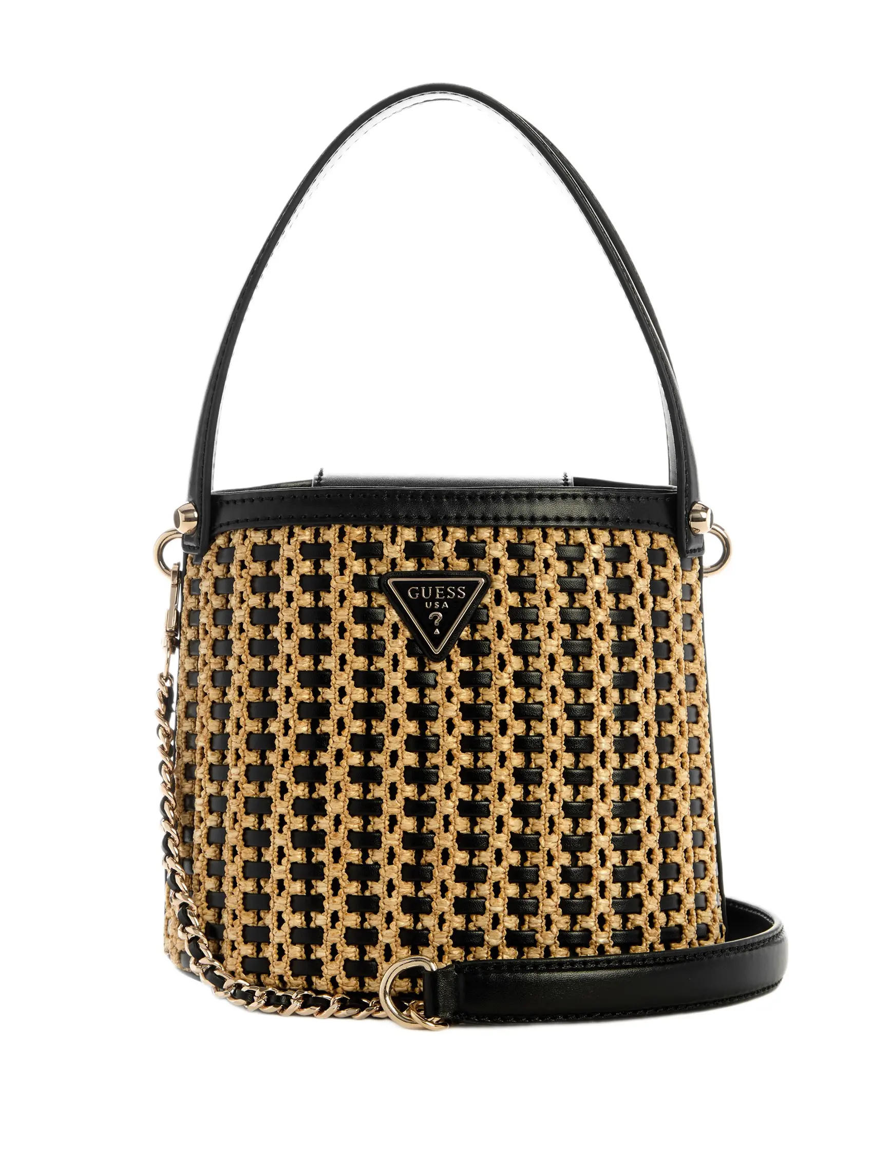 GUESS Female Atalia Raffia Crossbody Bucket Bag