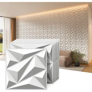 33 Pack 3D Wall Panels for Interior Wall Decor, Cover 32 Sq.Ft Decorative Wall Panels  Tiles for TV Background, Bedroom, Gaming Room - 12"x12"(A-White)