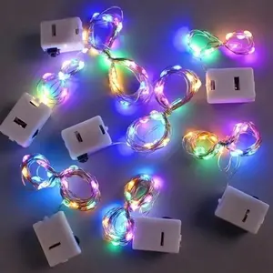 20pcs Fairy Lights for Home Decor - 7ft 20 Led Twinkle Lights 3 Modes, Multi-Colored Bulk Mini String Lights Waterproof for Mason Jars Vases DIY Party Wedding Decoration Christmas Tree Decor Home Holiday Decorations Light Gift