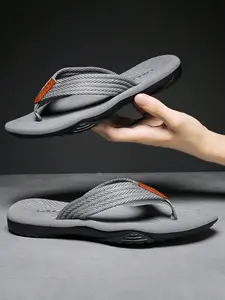 Men's Open-Toe Sandals, Durable Sole, Soft Comfortable Eva Insole, Secure Walking, Unique Texture, Beach Essential Open-Toe Sandals, Comfy Sandals