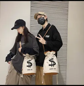 2-in-1  Sign Drawstring Bag - Convertible Crossbody & Backpack for Men & Women