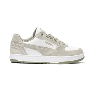 PUMA Mens Caven 2.0 Lux Suede Distressed Sneakers Shoes Casual - White