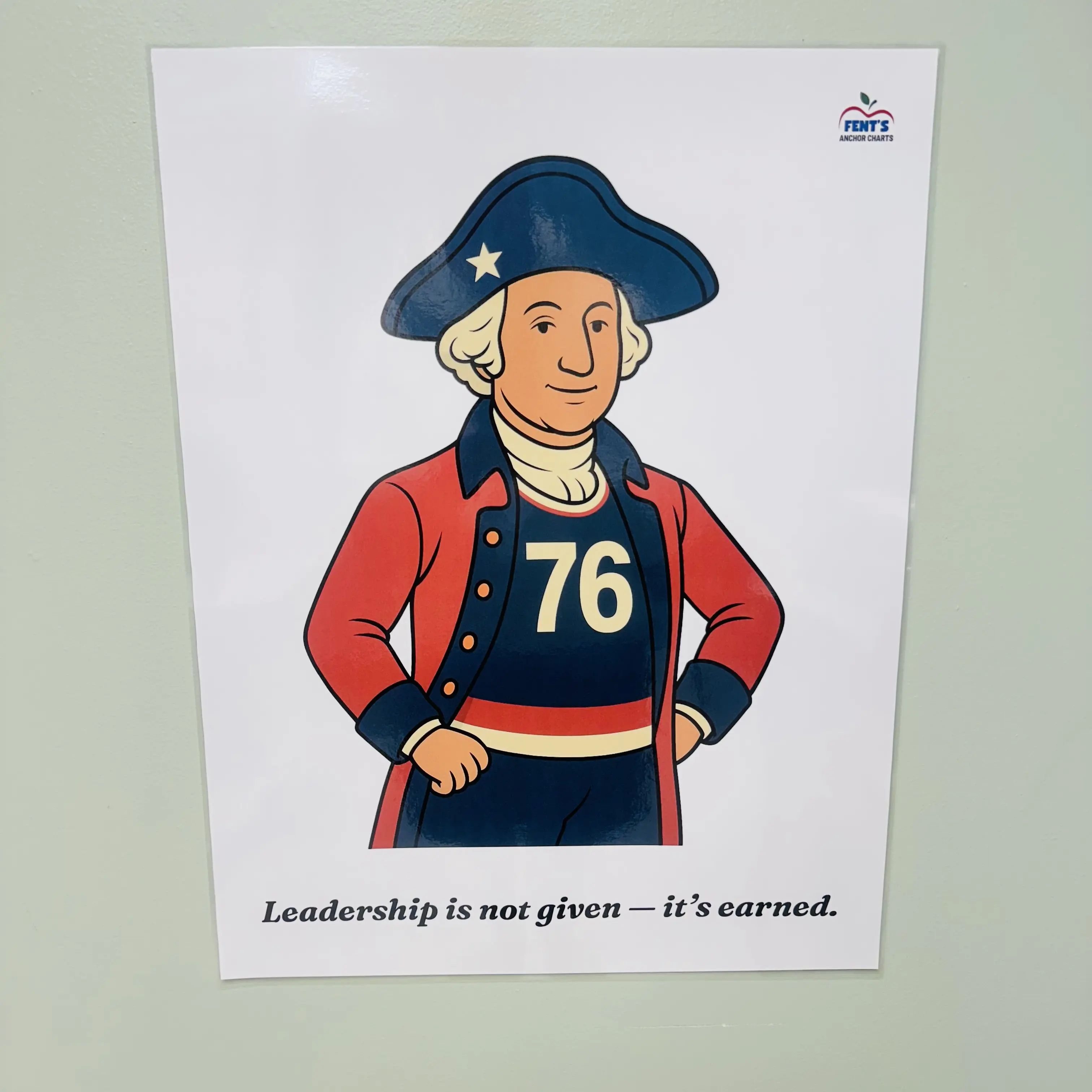George Washington Poster | Washington Leadership Chart |  Founding Fathers Anchor Chart | US Presidents Chart | American History Decor | Civics